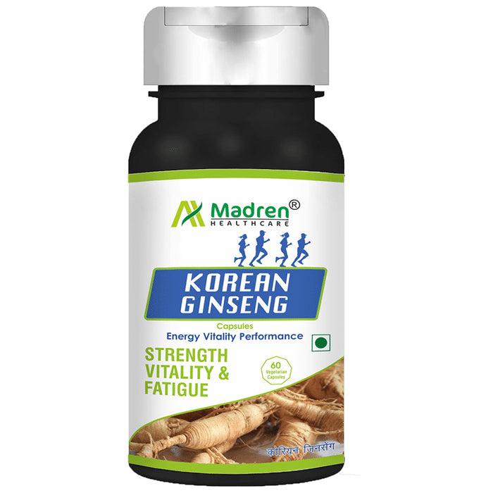 Madren Healthcare Korean Ginseng Vegetarian Capsule - Classic Derma