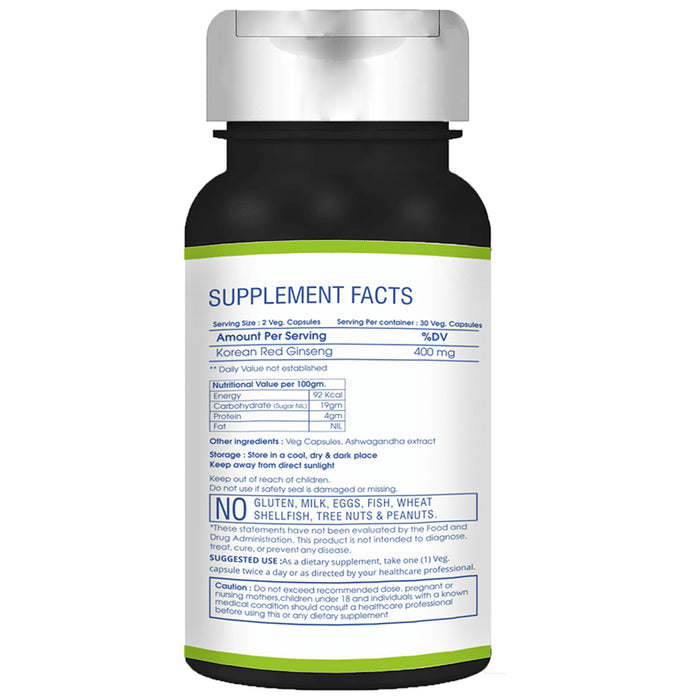Madren Healthcare Korean Ginseng Vegetarian Capsule