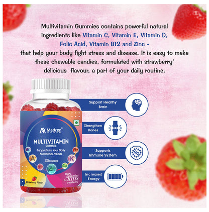 Madren Healthcare Multivitamin Gummies Strawberry