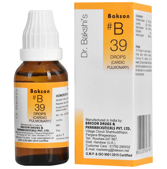 Bakson B39 Cardio Pulmonary Drop - Classic Derma