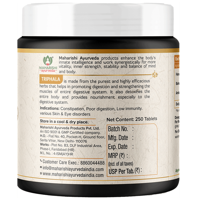 Maharishi Ayurveda Triphala Tablet |Supports Digestion, Relieves Constipation
