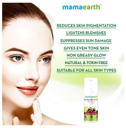 Mamaearth Bye Bye Blemishes Face Cream | With Mulberry Extract & Vitamin C | Paraben-Free