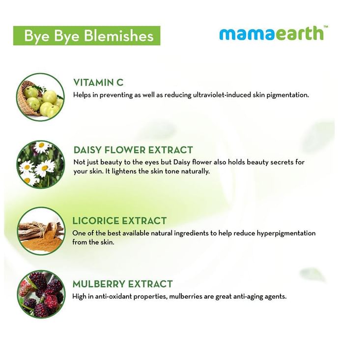 Mamaearth Bye Bye Blemishes Face Cream | With Mulberry Extract & Vitamin C | Paraben-Free