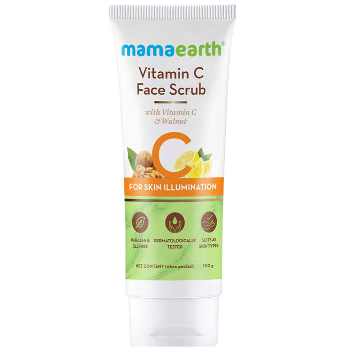 Mamaearth Vitamin C Face Scrub | Paraben & SLS-Free | For All Skin Types - Classic Derma