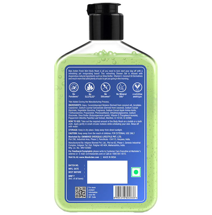 Man Arden Fresh Mint with Shea & Vitamin E Body Wash