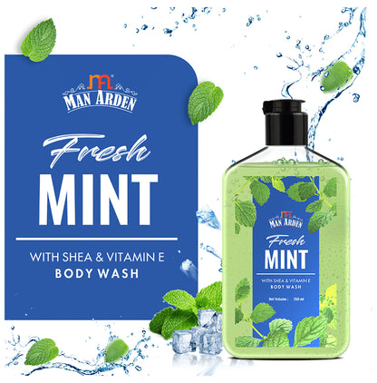 Man Arden Fresh Mint with Shea & Vitamin E Body Wash