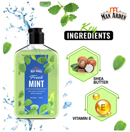 Man Arden Fresh Mint with Shea & Vitamin E Body Wash