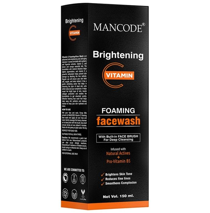 Mancode Brightening Vitamin C Foaming Face Wash - Classic Derma