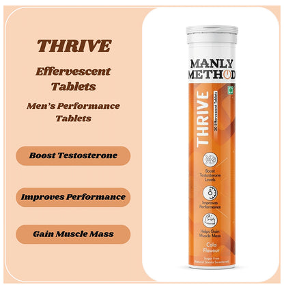 Manly Method Thrive Effervescent Tablet Cola Sugar Free