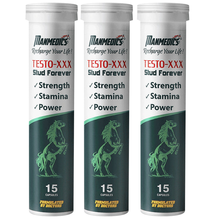 Manmedics Testo XXX Stud Forever (15 Capsule Each) - Classic Derma