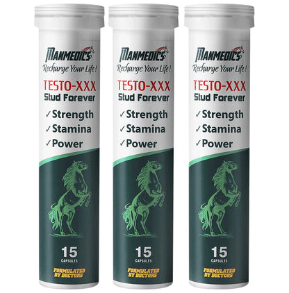 Manmedics Testo XXX Stud Forever (15 Capsule Each) - Classic Derma