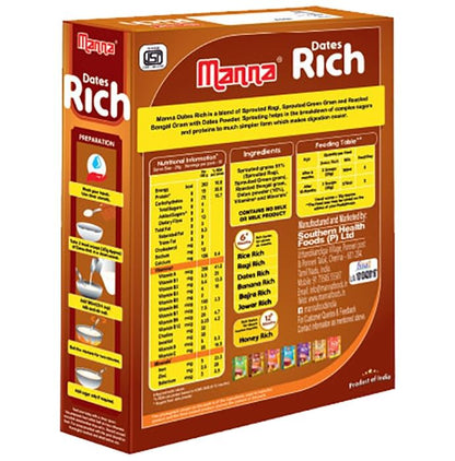 Manna Dates Rich Baby Food with Sprouted Grains & Dates 6+ Months