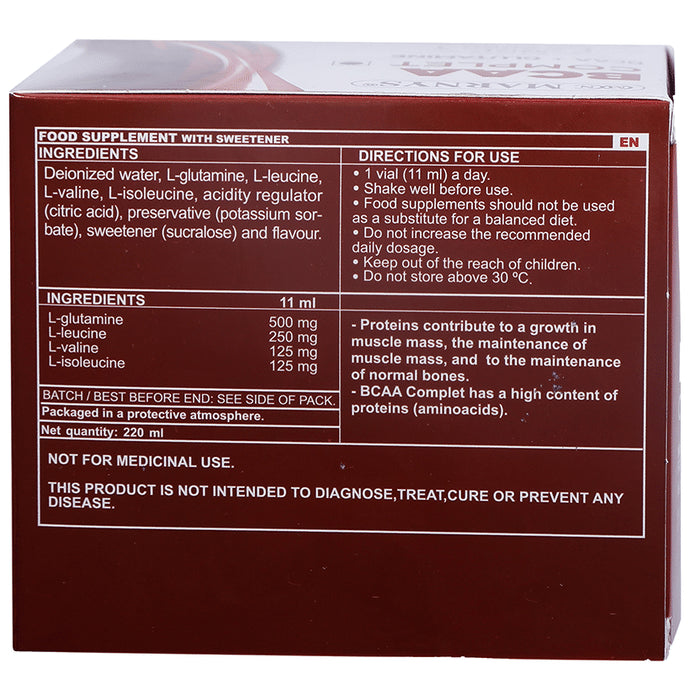 Marnys BCAA Complet with Glutamine | Vial for Muscle Mass