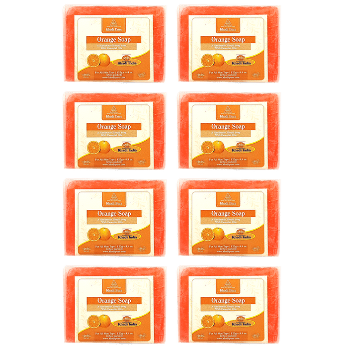 Khadi Pure Orange Soap (125gm Each) - Classic Derma