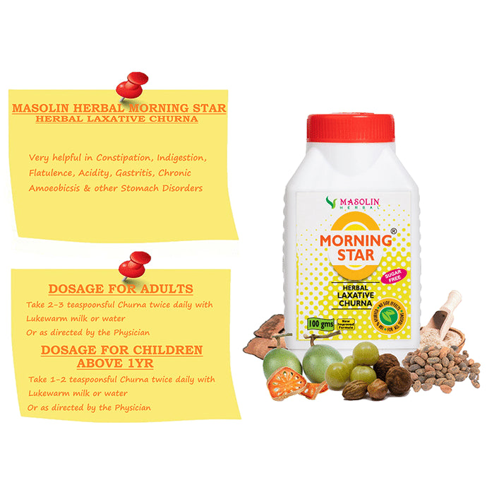 Masolin Herbal Morning Star Herbal Laxative Churna (100gm Each)
