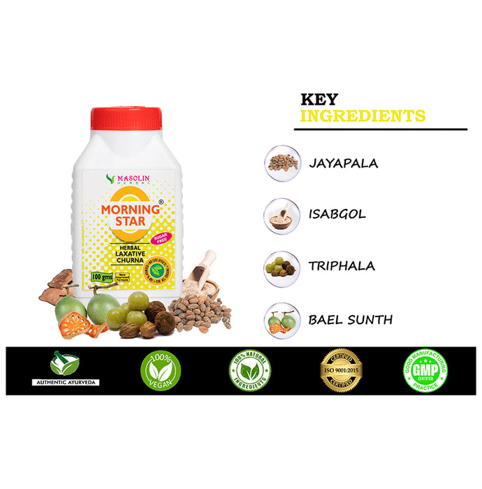 Masolin Herbal Morning Star Herbal Laxative Churna (100gm Each)