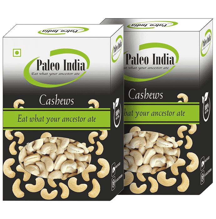 Paleo India Whole Medium Size Cashews W320 (500gm Each) - Classic Derma