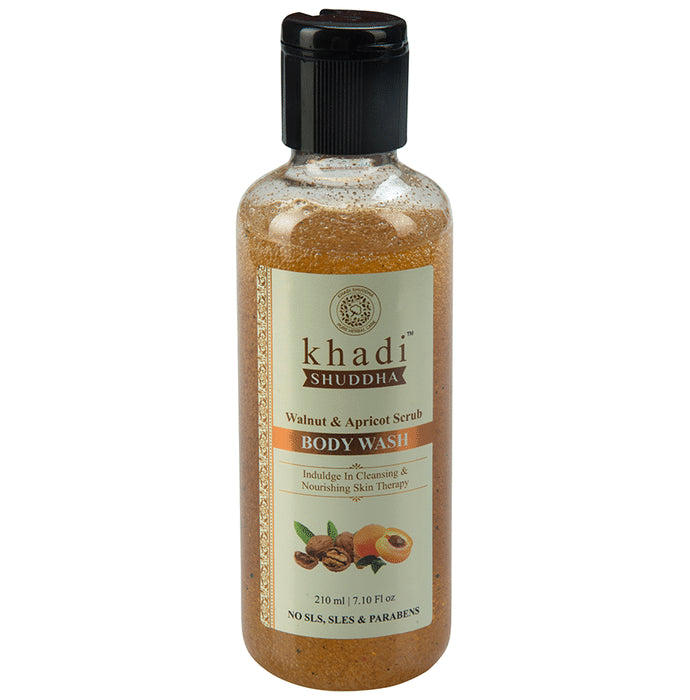 Khadi Shuddha Walnut & Apricot Scrub Body Wash - Classic Derma
