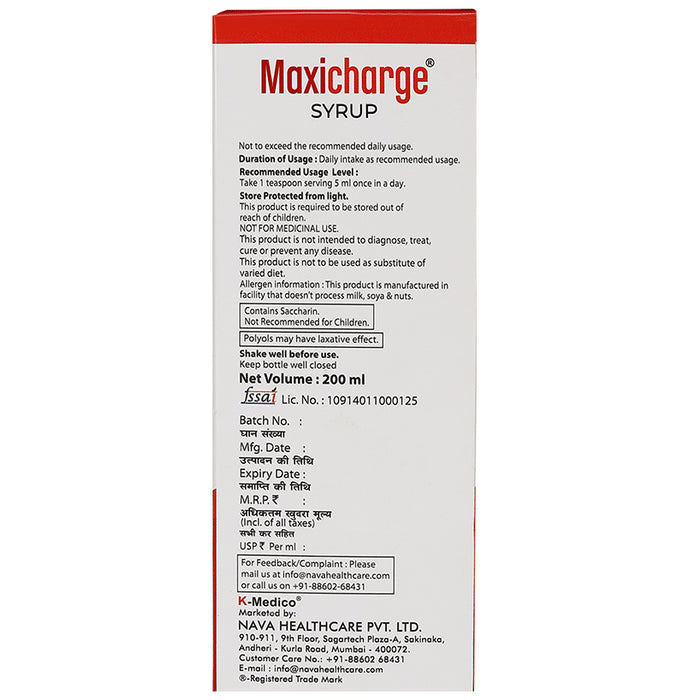 Maxicharge Multivitamin Health Supplement Syrup | Helps Boost Immunity |