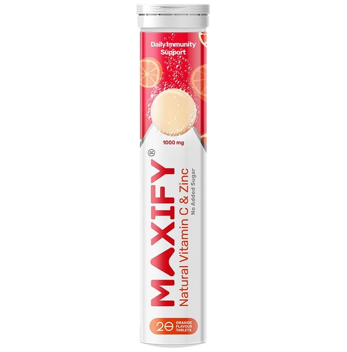 Maxify Natural Vitamin C & Zinc Effervescent Tablet (20 Each) Orange - Classic Derma