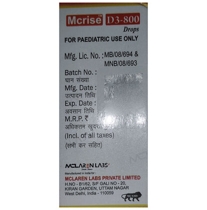 Mcrise Cholecalciferol Oral Drop Mixed Fruit