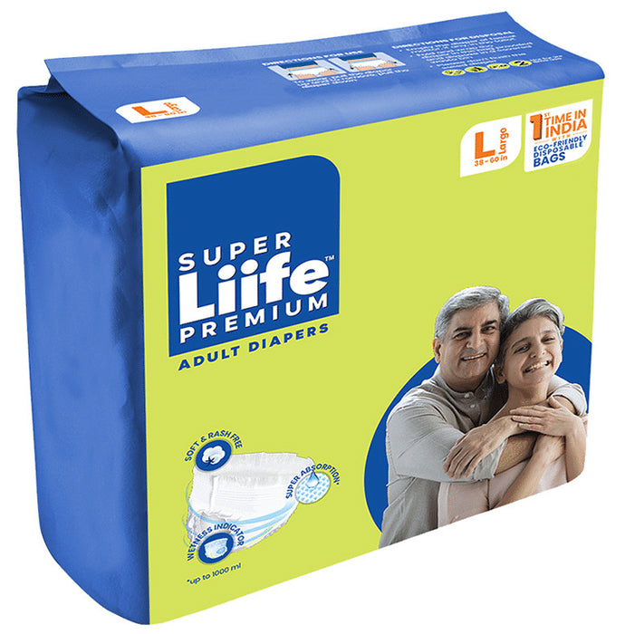 Super Liife Premium Adult Diaper (20 Each) Large - Classic Derma