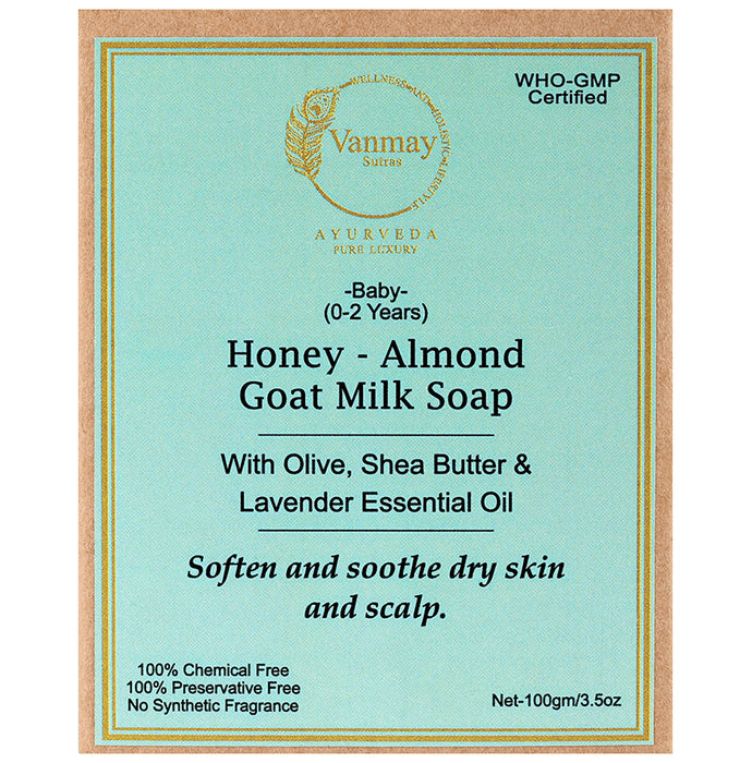 Vanmay Sutra Honey-Almond Goat Milk Soap - Classic Derma