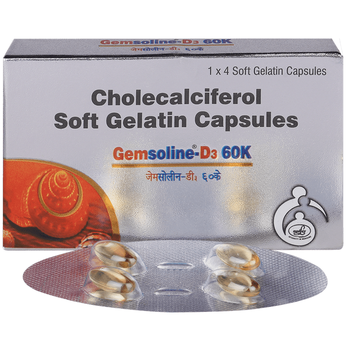 Gemsoline-D3 60K Capsule for Bone and Immune Health - Classic Derma