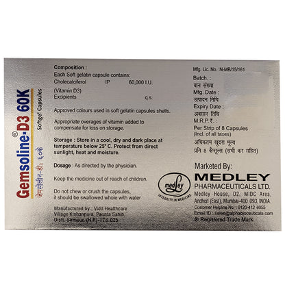 Gemsoline-D3 60K Capsule for Bone and Immune Health