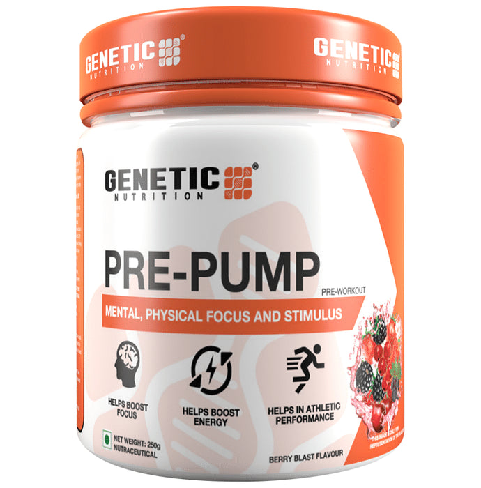 Genetic Nutrition Pre-Pump Workout Berry Blast - Classic Derma