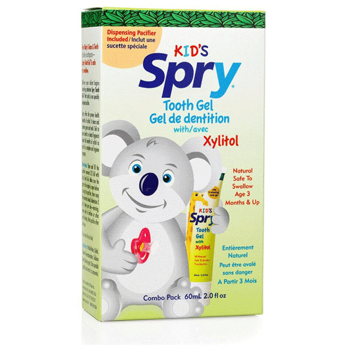 Kid's Spry Dispensing Pacifier and Xylitol Tooth Gel Kit - Classic Derma
