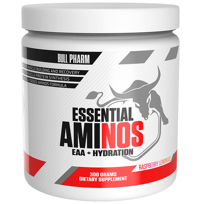 Bull Pharm Essential Aminos EAA + Hydration Supports Muscle Building & Recovery Powder Raspberry Lemonade - Classic Derma