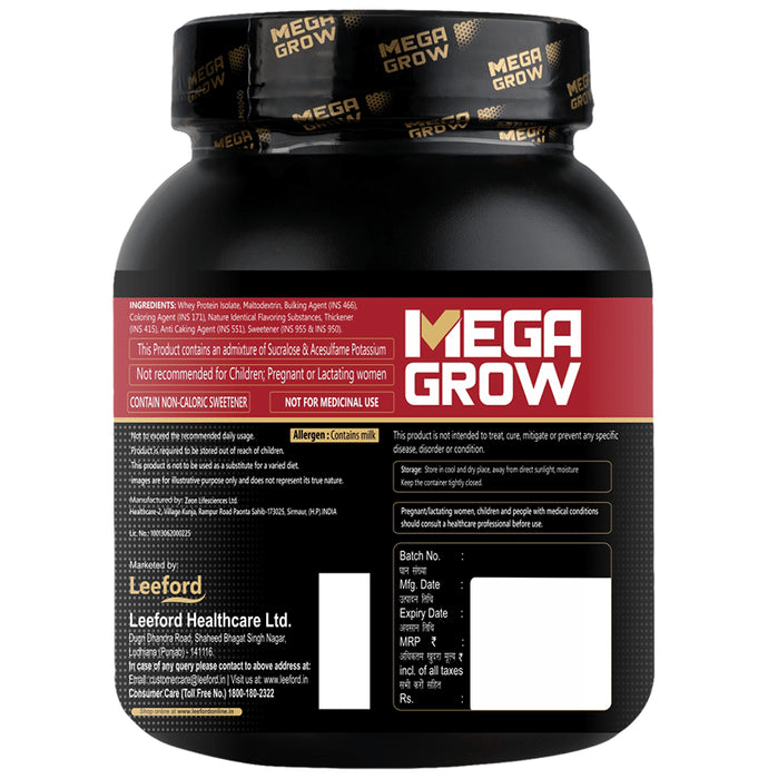 Megagrow Whey Protein Isolate Powder with Shaker Cookie and Cream