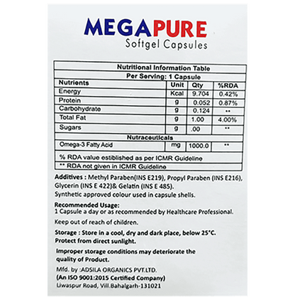 Megapure Soft Gelatin Capsule