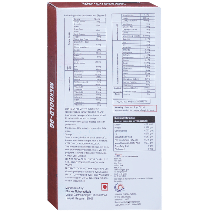 Mekgold 9G Softgel Capsule