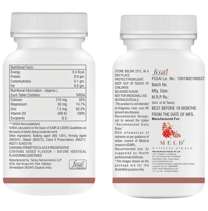 Meld wellness always Vitamin D 400 IU & Calcium Tablet