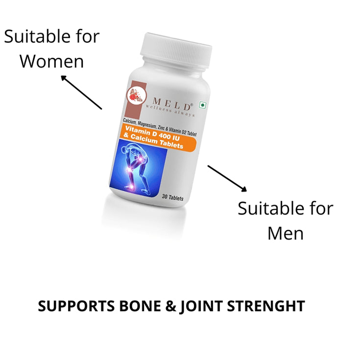 Meld wellness always Vitamin D 400 IU & Calcium Tablet