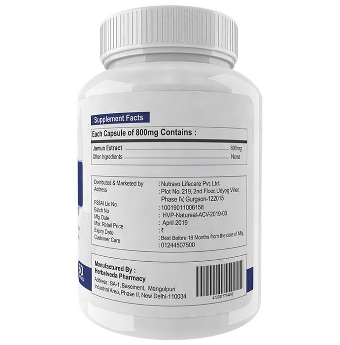 Natureal Jamun Extract 800mg Capsule