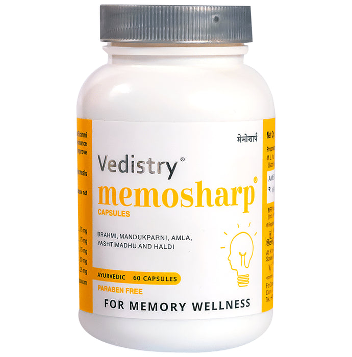 Memosharp Ayurvedic Capsule for Mind Wellness & Mind Health - Classic Derma