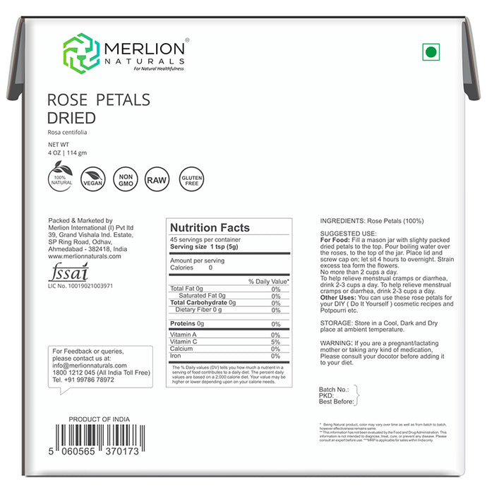 Merlion Naturals Rose Petals Dried