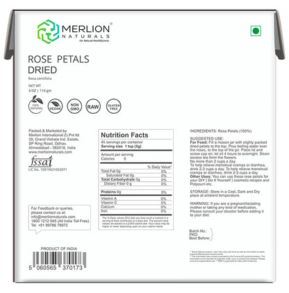 Merlion Naturals Rose Petals Dried