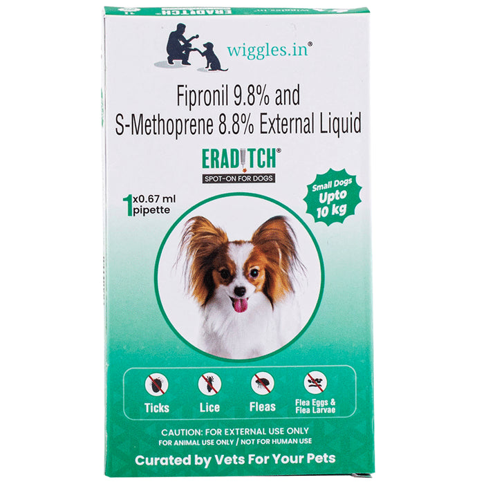 Wiggles Eraditch Spot-On for Dogs Upto 10Kg - Classic Derma