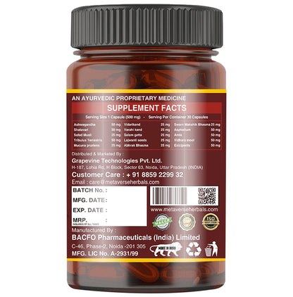 Metaverse Herbals Maxx Josh Veg Capsule