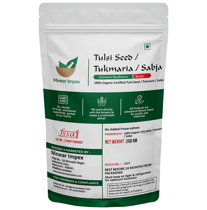 Mewar Impex Tulsi Seed / Tukmaria / Sabja Seed