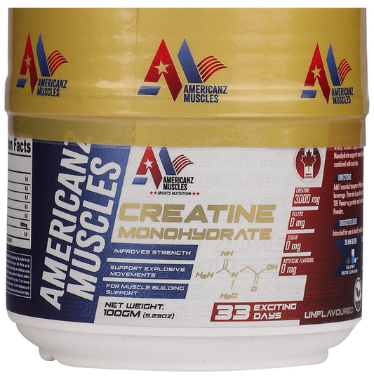 Americanz Muscles Creatine Monohydrate Powder Unflavored - Classic Derma