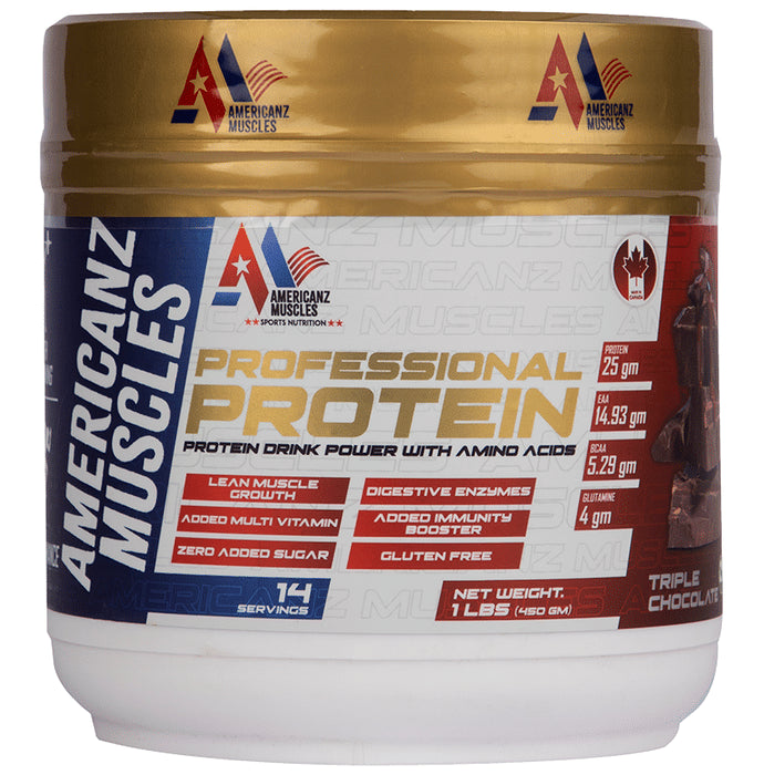 Americanz Muscles Professional Protein Powder Triple Chocolate - Classic Derma