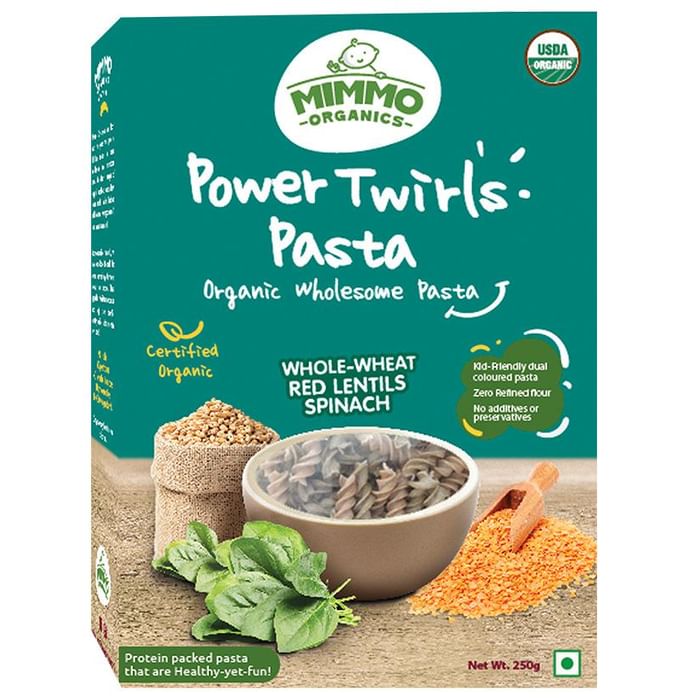Mimmo Organics Wholesome Pasta (24 Months Plus) Power Twirls - Classic Derma