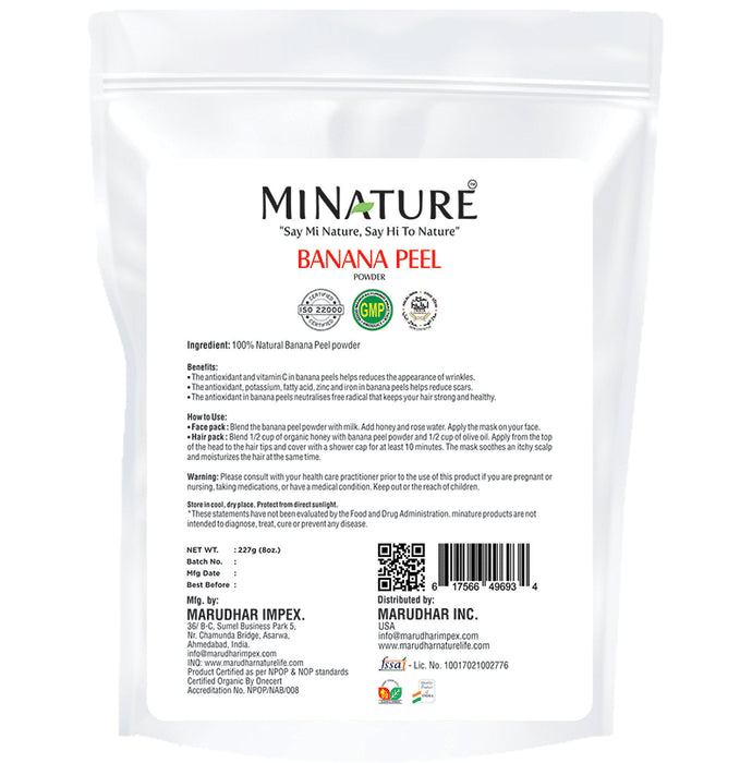 Minature Banana Peel Powder
