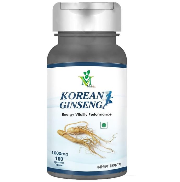 Mint Veda Korean Ginseng 1000mg Vegetarian Capsule - Classic Derma
