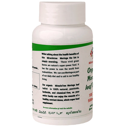 Miracletree Organic Moringa Leaf 500mg Tablet